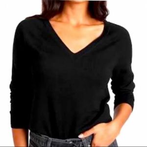 Black Plush Velvet Cozy Lounge Pullover Top Size S Secret Treasures